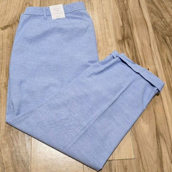 New Talbots 18WP Petite Light Blue Relaxed Chino Ankle Pants Trouser Women 41x27 - Picture 8 of 15